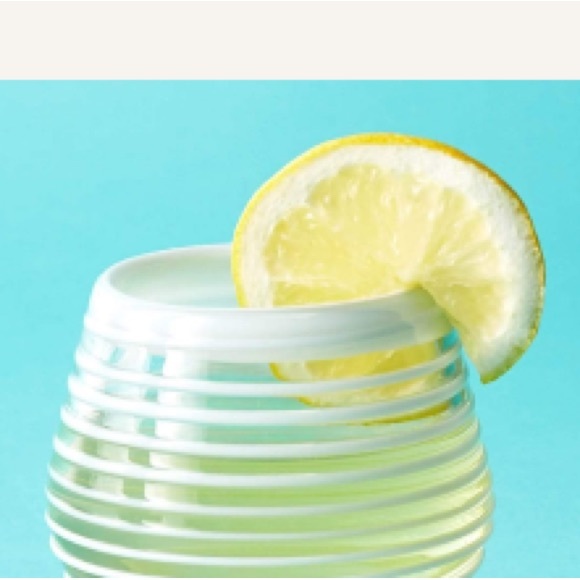 🆕 Handblown Recycled Glass Pitcher & 2 Glasses in White Stripe - Picture 4 of 9